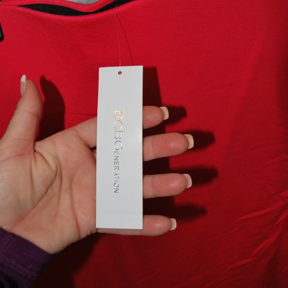 NWT BCBGeneration asymmetrical skirt Teaberry - Picture 2 of 5